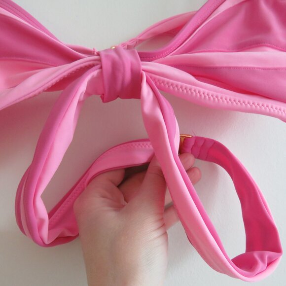 93 PLAY STREET Sophie Butterfly Bikini Top in Poppy Pink Feminine Y2K - Size M - Picture 7 of 13